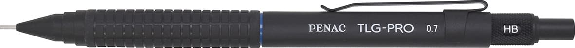 Creion mecanic profesional PENAC TLG - PRO, 0.7mm, rubber grip, varf cilindric fix, negru, blister