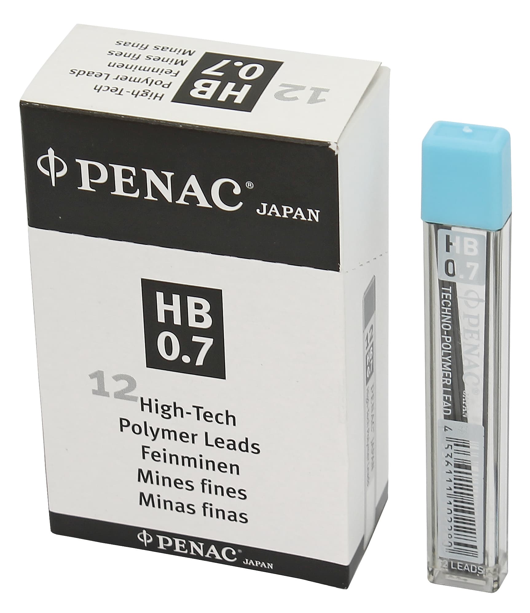 Mine pentru creion mecanic 0.7mm, 12/set, PENAC - HB