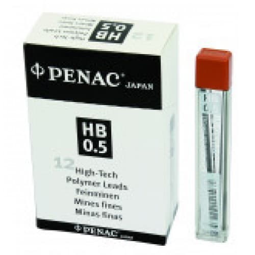 Mine pentru creion mecanic 0.5mm, 12/set, PENAC - 2H