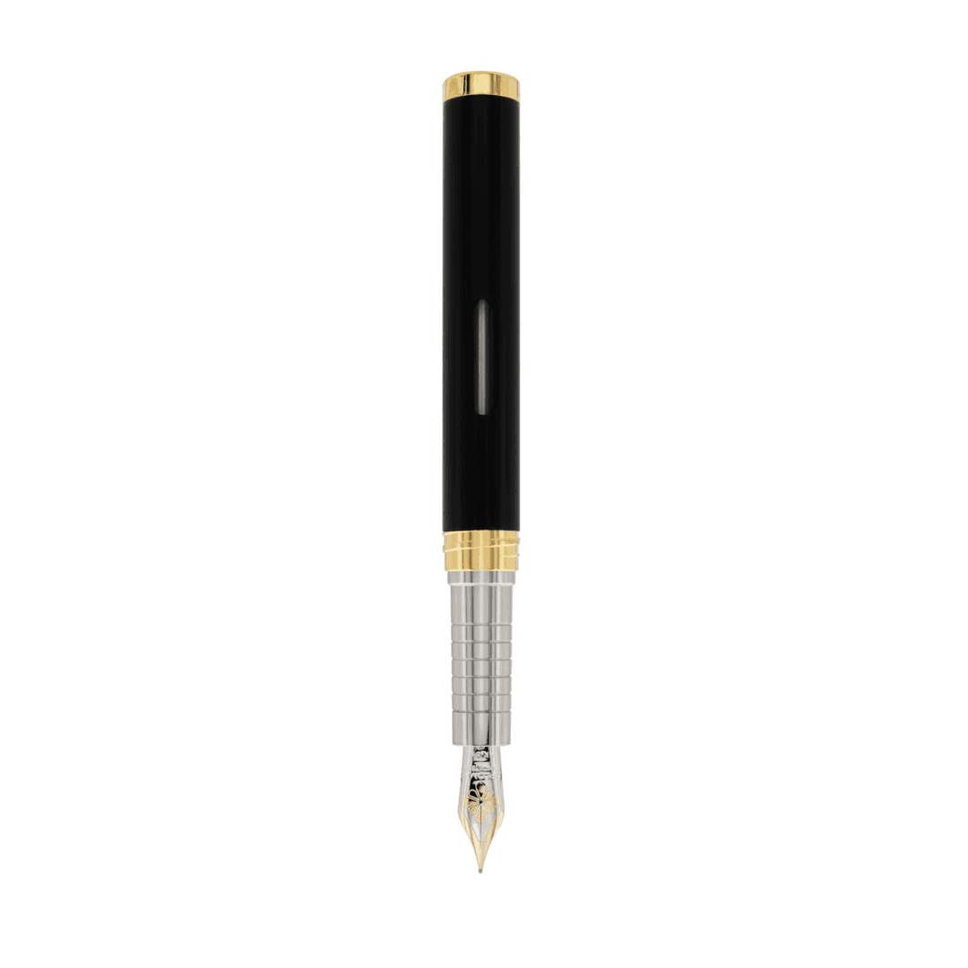 Stilou DIPLOMAT Nexus, cu penita M, aurita 14kt. - black gold