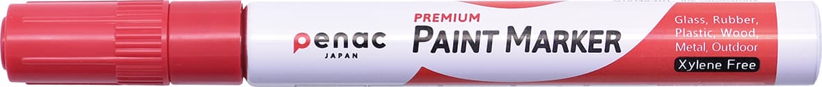 Marker cu vopsea PENAC, rezistent la temperaturi inalte, varf rotund, grosime scriere 2-4mm - rosu