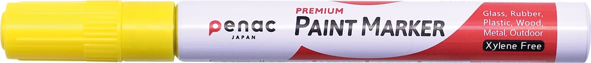 Marker cu vopsea PENAC, rezistent la temperaturi inalte, varf rotund, grosime scriere 2-4mm - galben