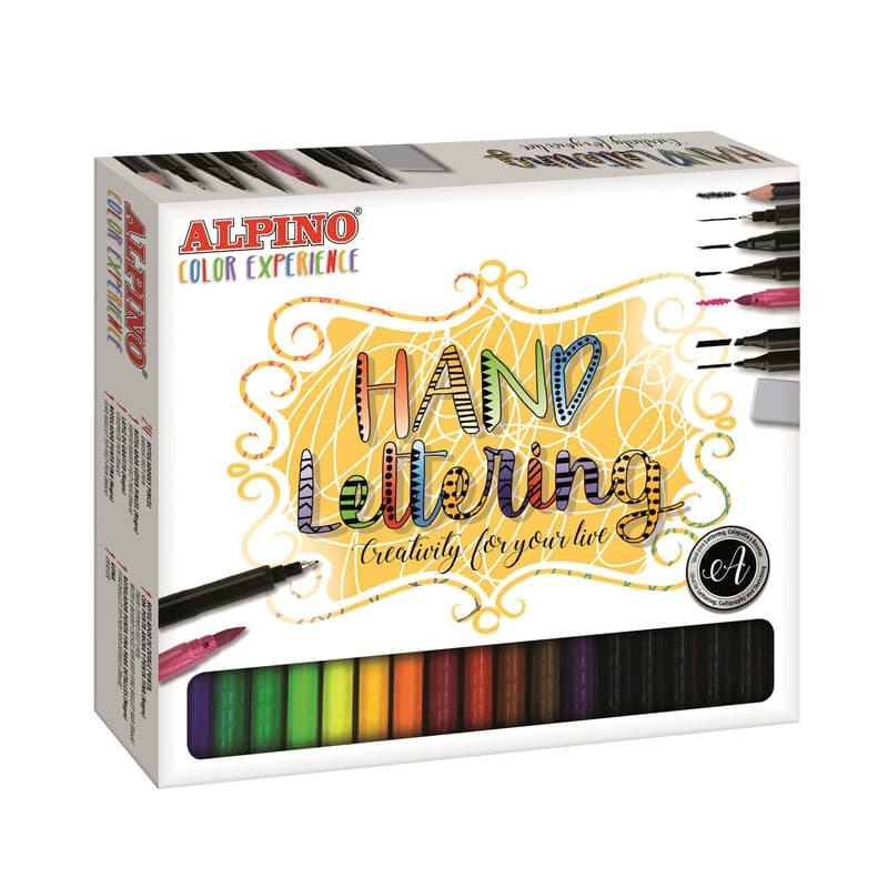 Set caligrafie, 30 culori/set, ALPINO Color Experience - Hand Lettering
