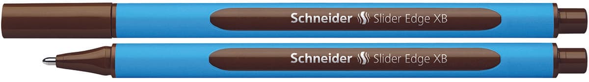 Pix SCHNEIDER Slider Edge XB, rubber grip, varf 1.4mm - scriere maro