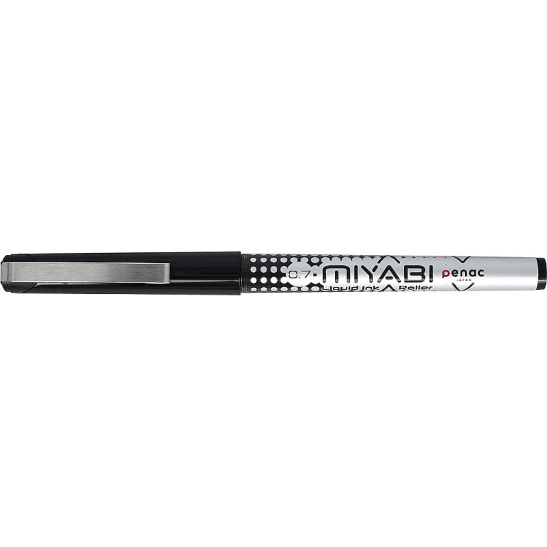 Roller cu cerneala PENAC Miyabi, ball point 0.7mm, clema metalica - scriere neagra