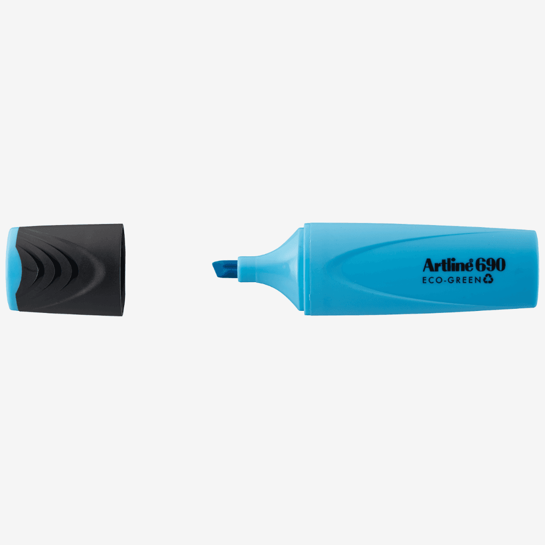 Textmarker ARTLINE 690 Eco Green, varf tesit 1.0-4.0mm - bleu