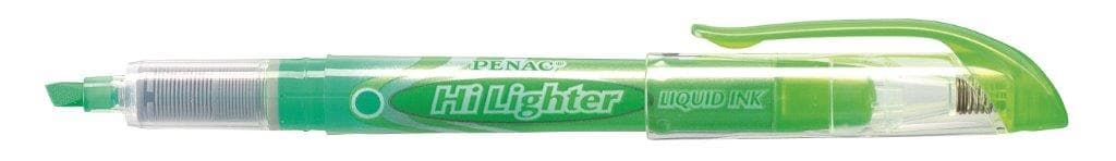 Textmarker cu cerneala PENAC Liqliner, varf 1-4 mm - verde fluorescent