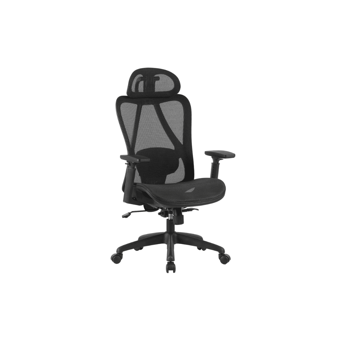 Scaun de birou, brate plastic, rotile, mesh textil, Office Products Kalamos - negru