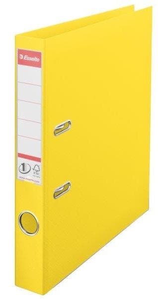 Biblioraft Esselte No.1 Power VIVIDA, PP/PP, partial reciclat, FSC, A4, 50 mm, galben