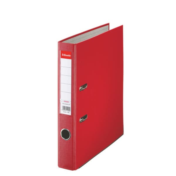 Biblioraft Esselte Economy, PP, partial reciclat, FSC, A4, 50 mm, rosu