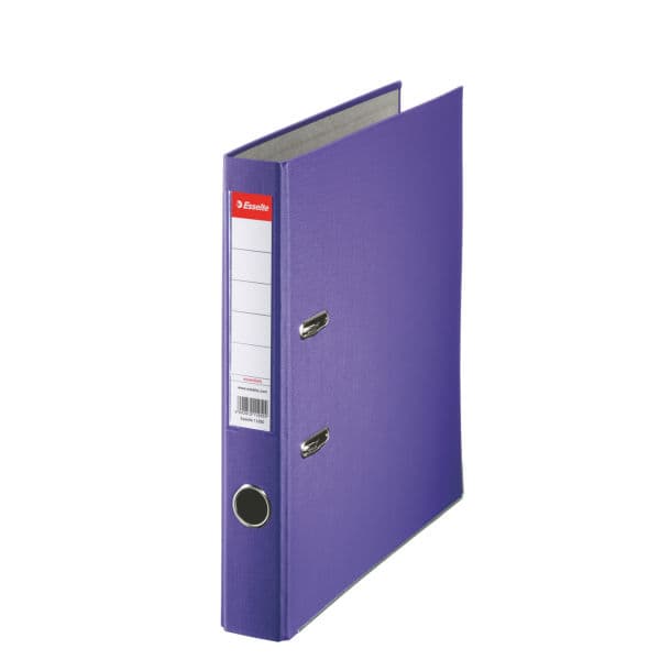 Biblioraft Esselte Economy, PP, partial reciclat, FSC, A4, 50 mm, mov