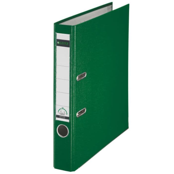 Biblioraft LEITZ 180, PP, partial reciclat, FSC, A4, 52 mm, verde
