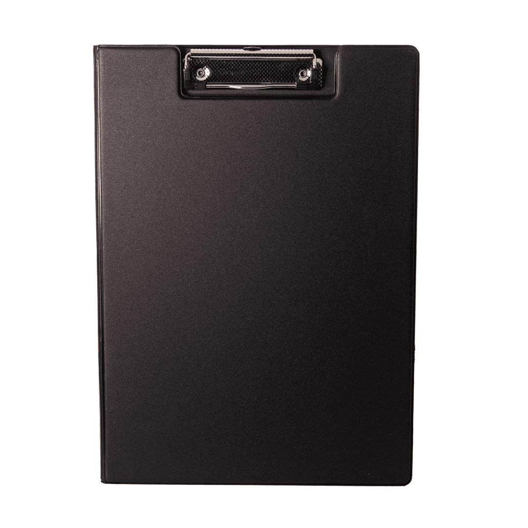 Clipboard dublu A4, plastifiat PP, Optima - negru