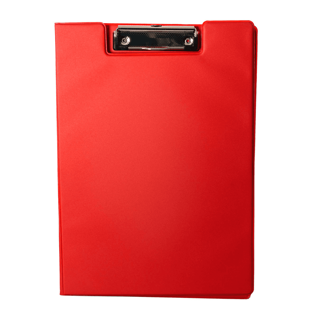 Clipboard dublu A4, plastifiat PP, Optima - rosu
