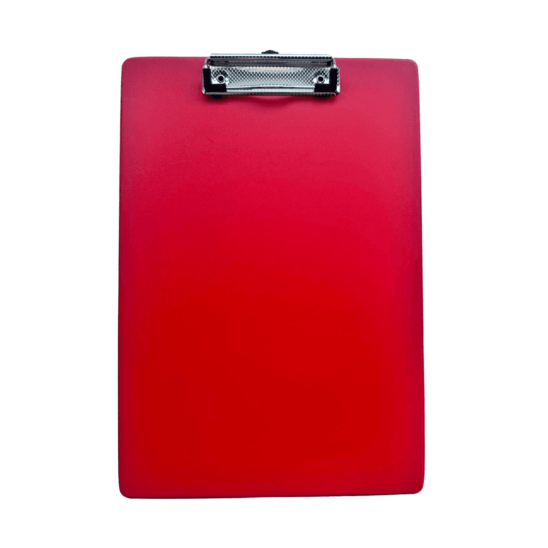 Clipboard simplu A4, plastifiat PP, Optima - rosu