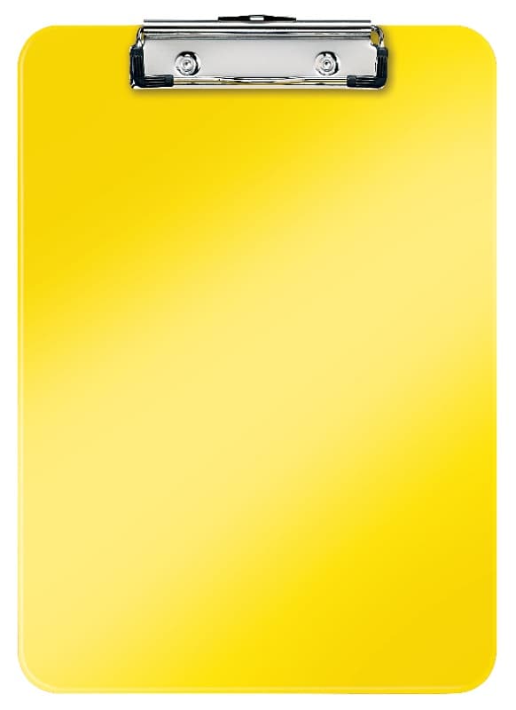 Clipboard LEITZ WOW, simplu, PS, A4, 100 coli, galben
