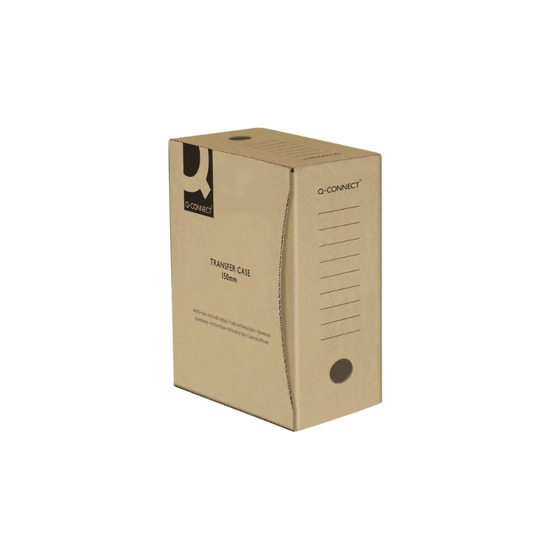 Cutie arhivare 150mm, 100x339x298mm, carton 400gsm, Q-Connect - gri/negru