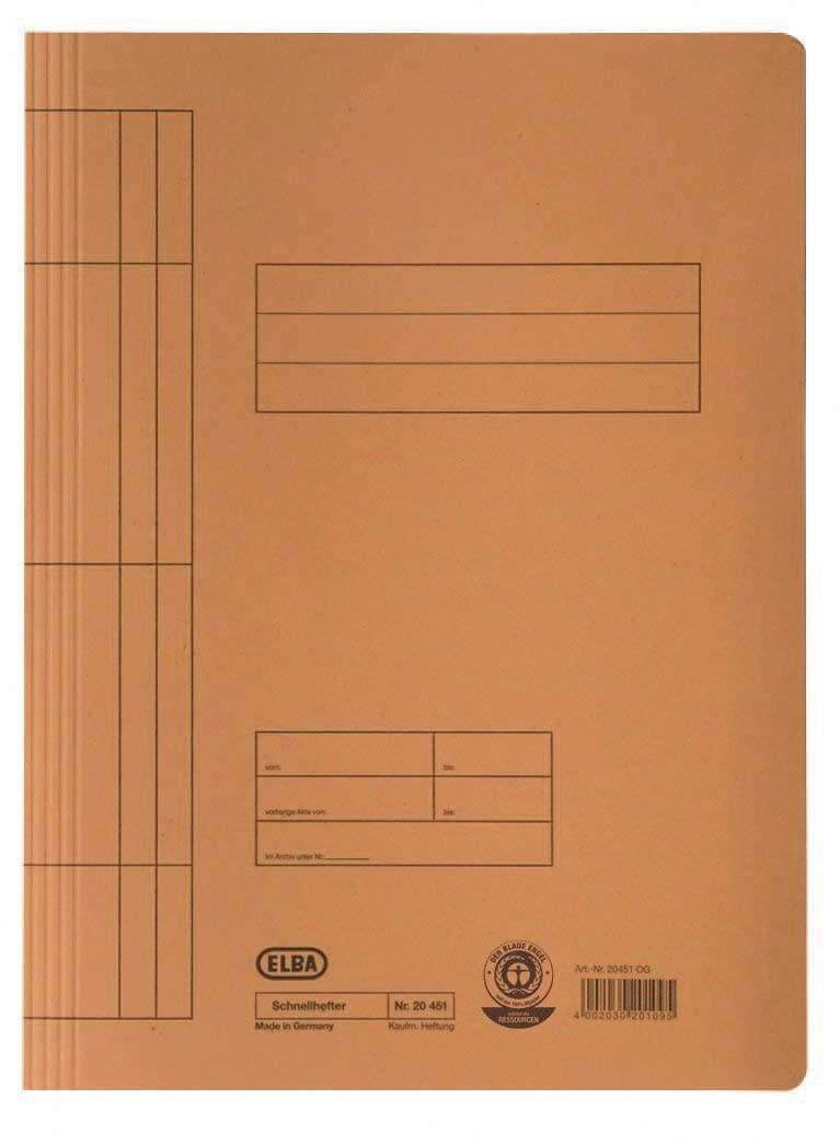 Dosar carton cu sina ELBA Smart Line - orange