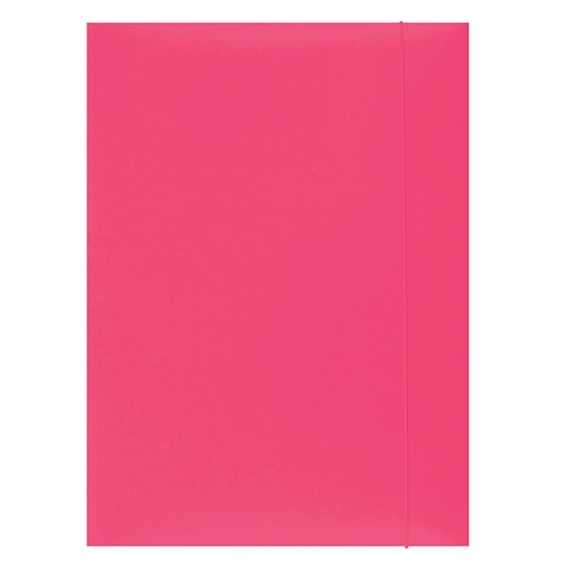 Mapa din carton plastifiat cu elastic, 300gsm, Office Products - roz