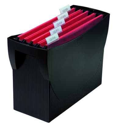 Suport plastic pentru 20 dosare suspendabile, HAN Swing - negru
