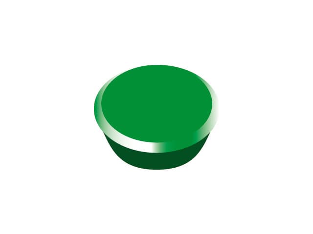 Magneti 13mm, 10/cutie, ALCO - verde