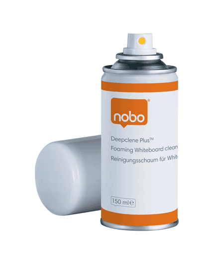Spray renovator NOBO Deepclene Plus, spuma, pentru curatare table si flipcharturi, uz lunar, 150 ml