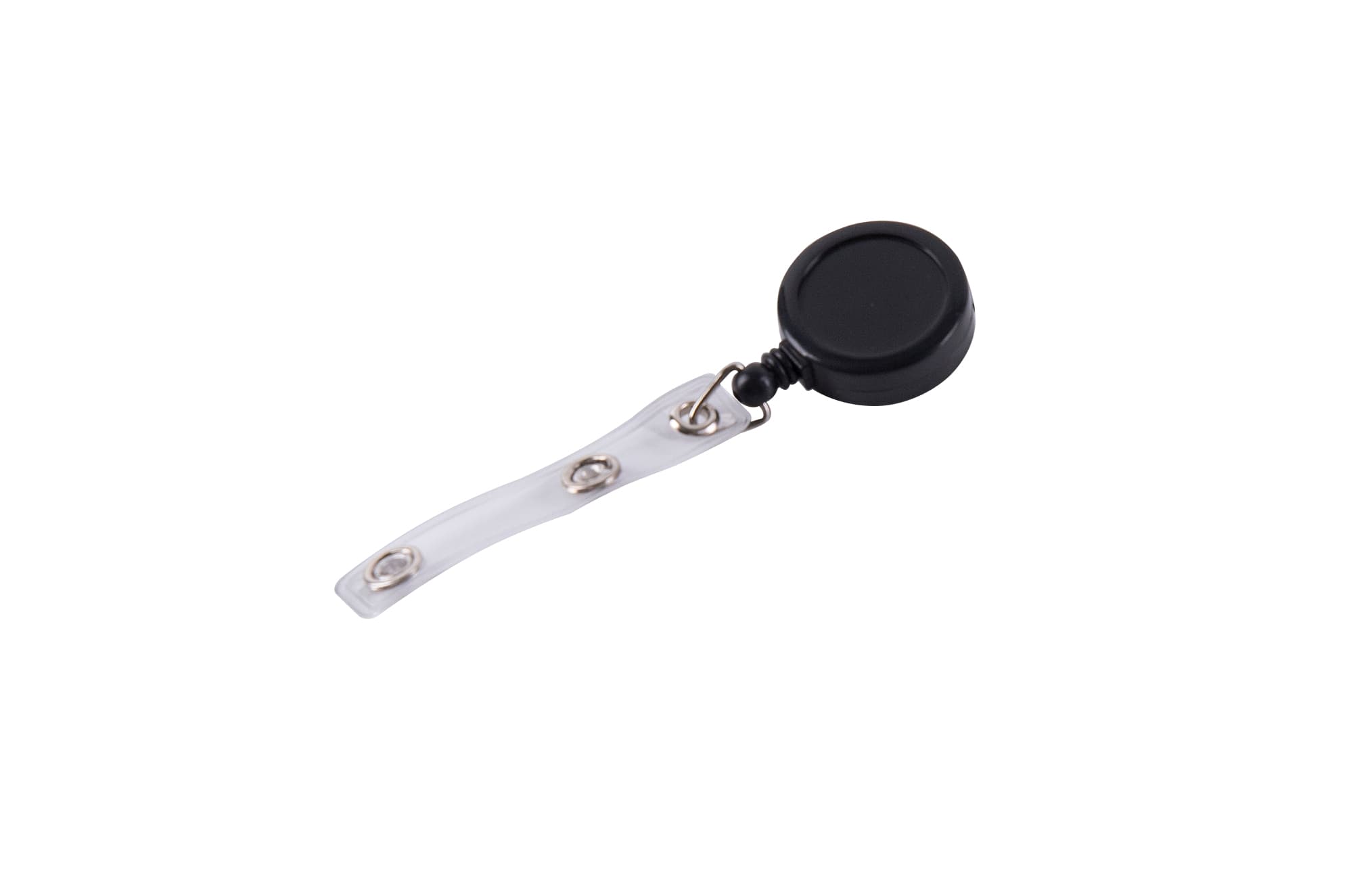 Dispozitiv cu snur retractabil pt. legitimatii, rotund-D20mm, clips curea, KEJEA - negru