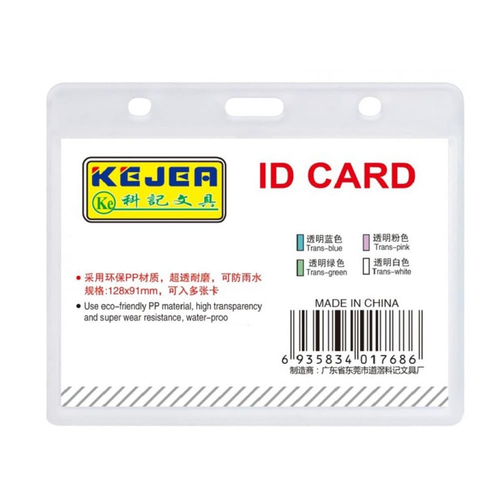 Suport PP water proof, pentru carduri, 105x74mm, orizontal, KEJEA -transparent