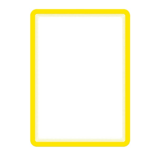 Buzunar magnetic pentru documente A4, cu rama color, 2 buc/set, DJOIS - rama galbena