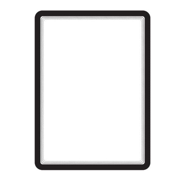 Buzunar magnetic pentru documente A4, cu rama color, 2 buc/set, DJOIS - rama neagra