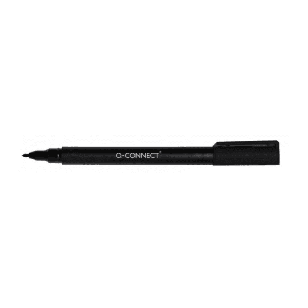 Marker CD/DVD, varf fetru - 0.6mm, Q-Connect - negru