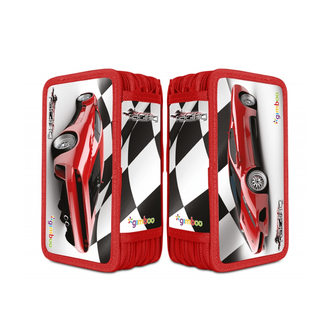 Penar echipat, 3 compartimente, GIMBOO Racing - rosu