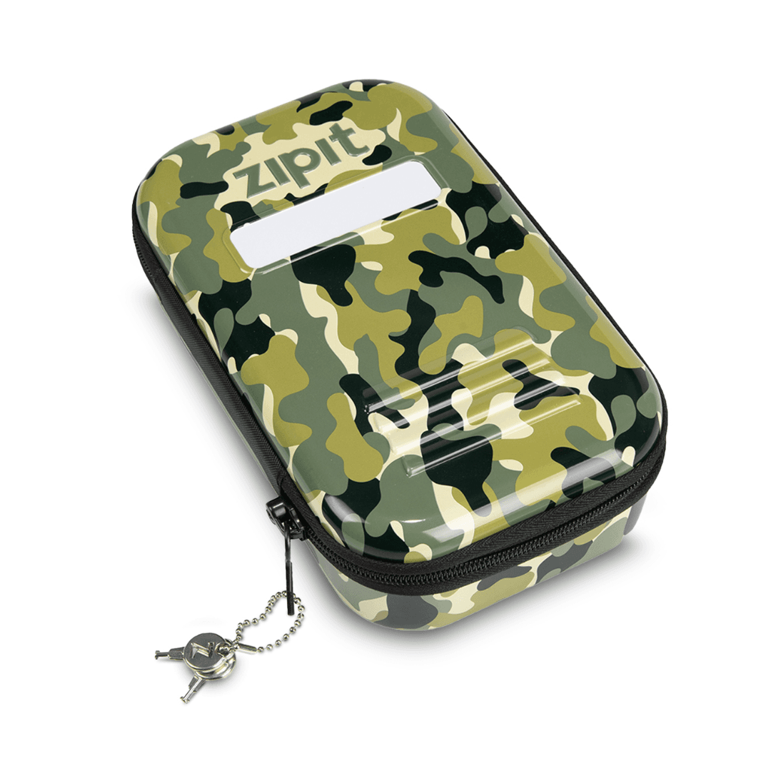 Penar cu fermoar ZIPIT & LOCK Tin - Camo Green